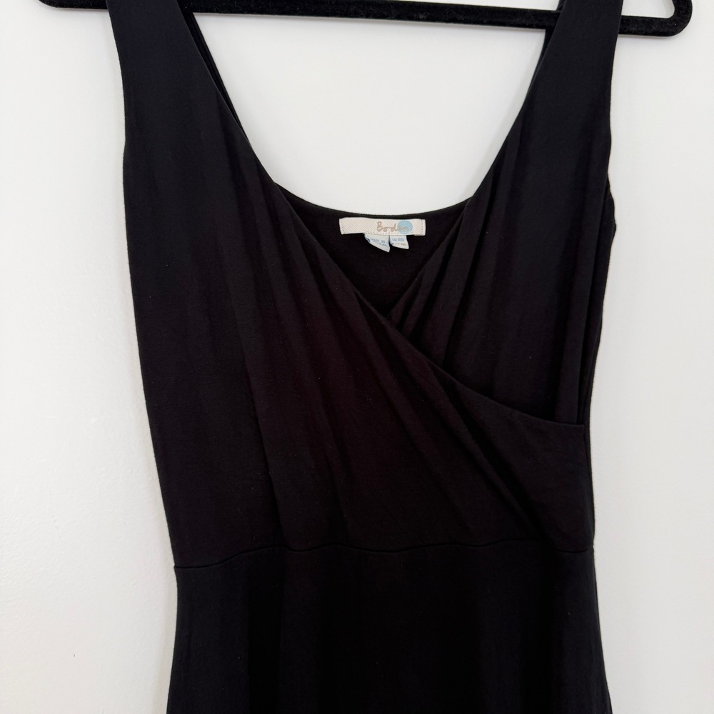 Boden Annecy Black Sleeveless Faux Wrap Maxi Dress V-Neck Pockets Size 6 - Picture 4 of 11